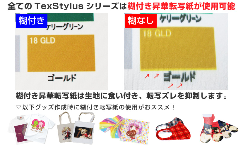 のりつき転写紙が使える小型A3対応の昇華転写プリンターTexStylus320R