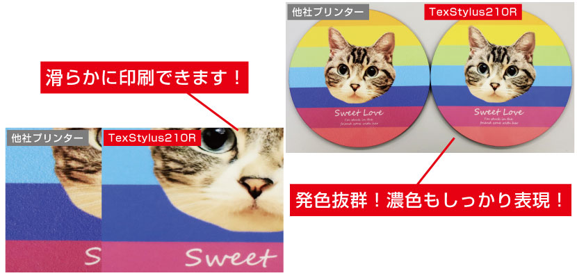高画質な小型A4対応の昇華転写プリンターTexStylus210R