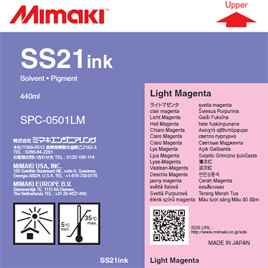 Mimaki純正　ソルベントSS21インク ライトマゼンタ440cc（SPC-0501LM）